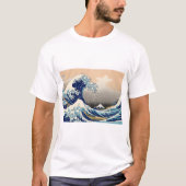 KATSUSHIKA HOKUSAI - Die große Welle weg von T-Shirt (Vorderseite)
