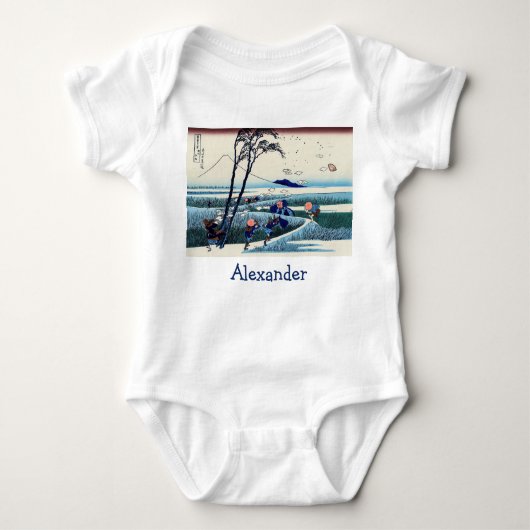 Katsushika Hokusai - Ejiri in der Provinz Suruga Baby Strampler (Vorderseite)