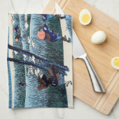 Katsushika Hokusai - Ejiri in der Provinz Suruga Geschirrtuch (Viertel Falte)