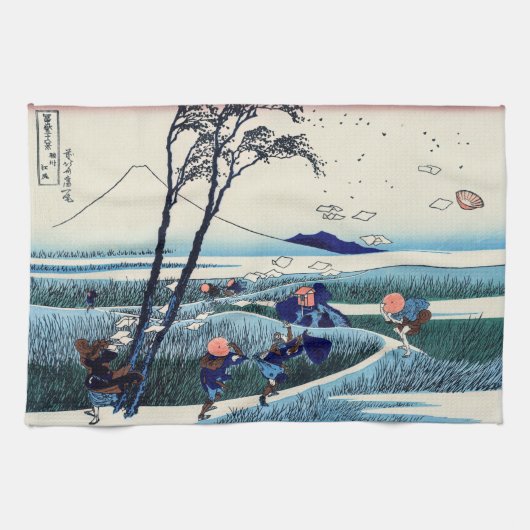Katsushika Hokusai - Ejiri in der Provinz Suruga Geschirrtuch (Horizontal)