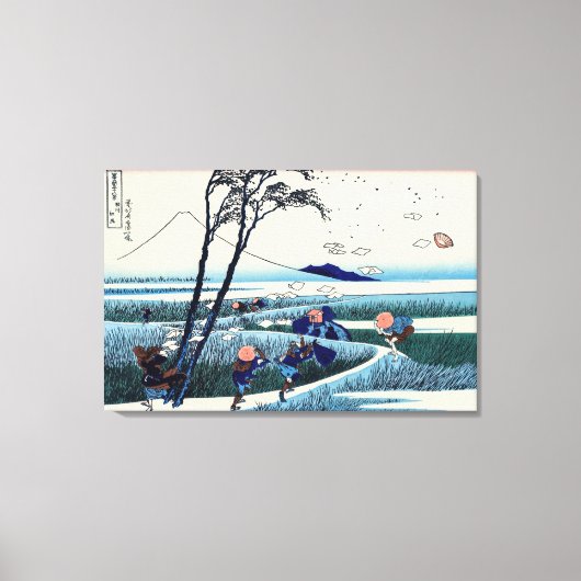 Katsushika Hokusai - Ejiri in der Provinz Suruga Leinwanddruck (Vorderseite)