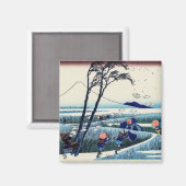 Katsushika Hokusai - Ejiri in der Provinz Suruga Magnet (Vorderseite/Rückseite)