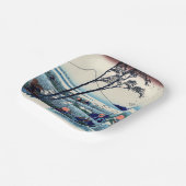Katsushika Hokusai - Ejiri in der Provinz Suruga Pappteller (Gewinkelt)