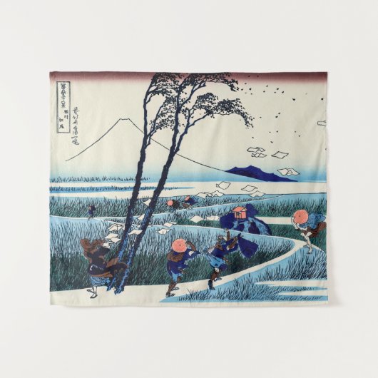 Katsushika Hokusai - Ejiri in der Provinz Suruga Wandteppich (Vorderseite (Horizontal))