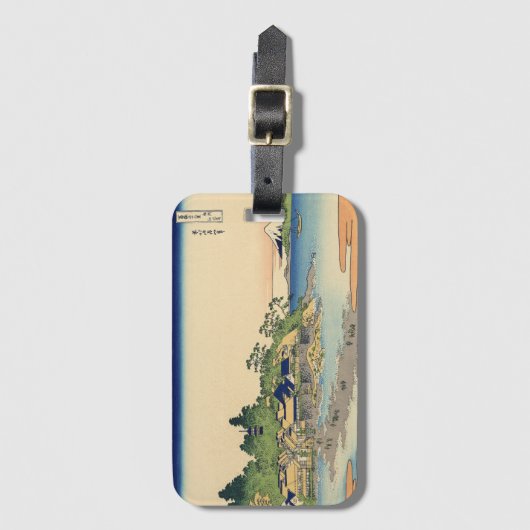 Katsushika Hokusai Enoshima in der Provinz Sagami Gepäckanhänger (Vorderseite Vertikal)