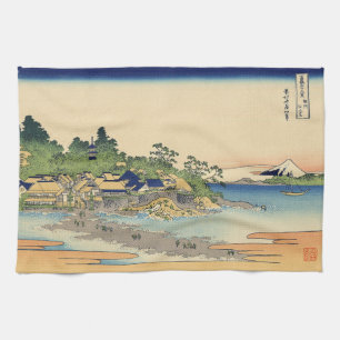 Katsushika Hokusai Enoshima in der Provinz Sagami Geschirrtuch