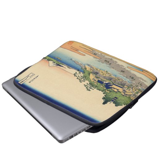 Katsushika Hokusai Enoshima in der Provinz Sagami Laptopschutzhülle (Vorne Knopf)