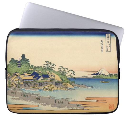 Katsushika Hokusai Enoshima in der Provinz Sagami Laptopschutzhülle (Vorderseite)
