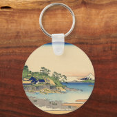 Katsushika Hokusai Enoshima in der Provinz Sagami Schlüsselanhänger (Vorderseite)