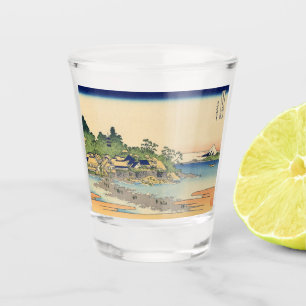 Katsushika Hokusai Enoshima in der Provinz Sagami Schnapsglas