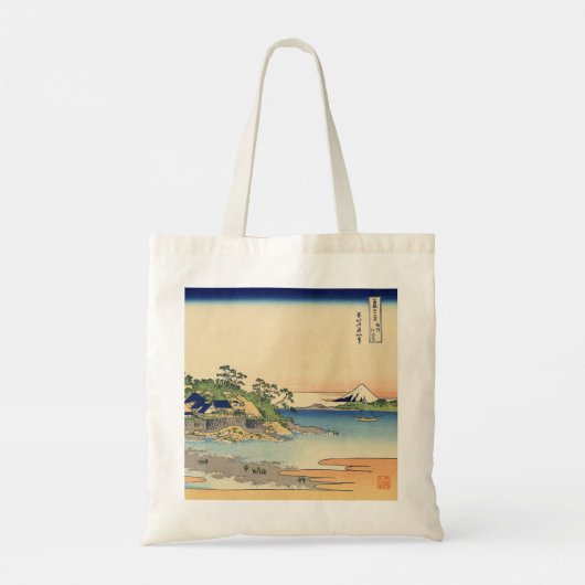 Katsushika Hokusai Enoshima in der Provinz Sagami Tragetasche (Rückseite)