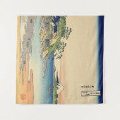 Katsushika Hokusai Enoshima in der Provinz Sagami Wandteppich (Vorderseite (Horizontal))