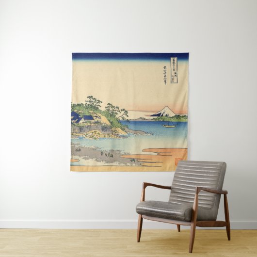 Katsushika Hokusai Enoshima in der Provinz Sagami Wandteppich (Beispiel)