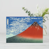 Katsushika Hokusai - feiner Wind, klarer Morgen Dankeskarte (Stehend Vorderseite)