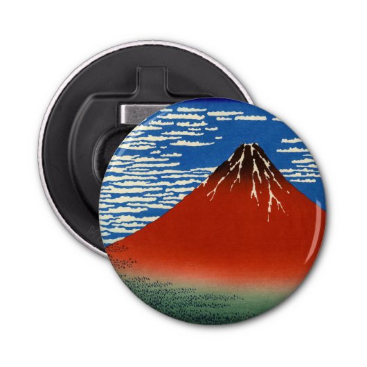 Katsushika Hokusai - feiner Wind, klarer Morgen Flaschenöffner (Vorderseite)