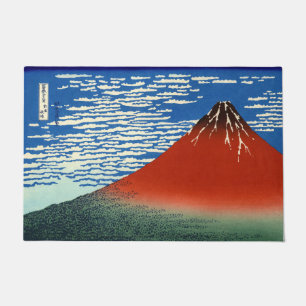 Katsushika Hokusai - feiner Wind, klarer Morgen Fußmatte