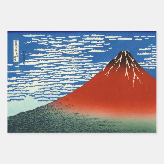 Katsushika Hokusai - feiner Wind, klarer Morgen Geschenkpapier Set (Vorderseite 3)