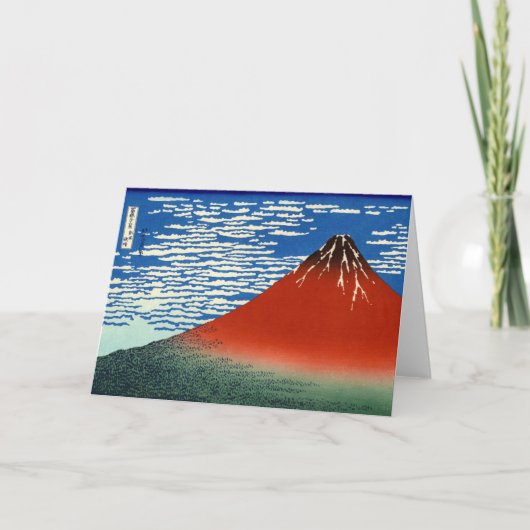 Katsushika Hokusai - feiner Wind, klarer Morgen Karte (Vorderseite)