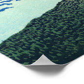 Katsushika Hokusai - feiner Wind, klarer Morgen Poster (Ecke)