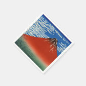 Katsushika Hokusai - feiner Wind, klarer Morgen Serviette (Ecke)