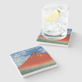 Katsushika Hokusai - feiner Wind, klarer Morgen Steinuntersetzer (Seitenansicht)