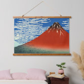Katsushika Hokusai - feiner Wind, klarer Morgen Wandteppich Mit Holzrahmen (Schlafzimmer)
