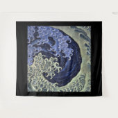 Katsushika Hokusai, Femenine Wave Wandteppich (Vorderseite (Horizontal))