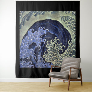 Katsushika Hokusai, Femenine Wave Wandteppich