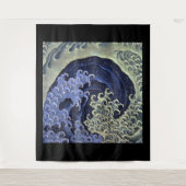 Katsushika Hokusai, Femenine Wave Wandteppich (Vorderseite)