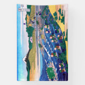 Katsushika Hokusai - Fuji aus Kanaya auf Tokaido Banner (Vertikal)