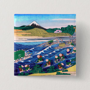 Katsushika Hokusai - Fuji aus Kanaya auf Tokaido Button