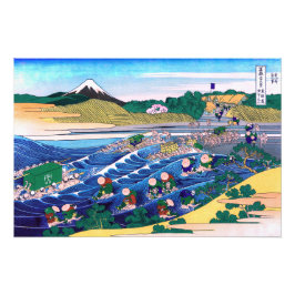 Katsushika Hokusai - Fuji aus Kanaya auf Tokaido Fotodruck