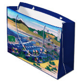 Katsushika Hokusai - Fuji aus Kanaya auf Tokaido Große Geschenktüte (Rückseite Schrägansicht)