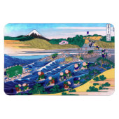 Katsushika Hokusai - Fuji aus Kanaya auf Tokaido Magnet (Horizontal)