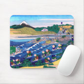 Katsushika Hokusai - Fuji aus Kanaya auf Tokaido Mousepad (Mit Mouse)