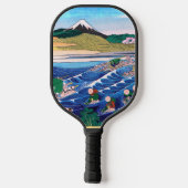 Katsushika Hokusai - Fuji aus Kanaya auf Tokaido Pickleball Schläger (Rückseite)