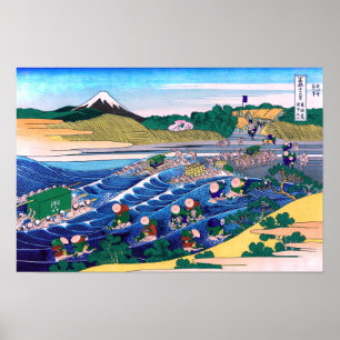 Katsushika Hokusai - Fuji aus Kanaya auf Tokaido Poster