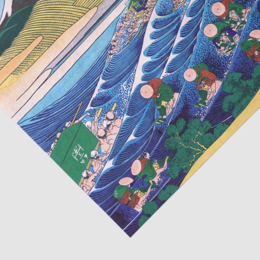 Katsushika Hokusai - Fuji aus Kanaya auf Tokaido Seidenpapier (Ausschnitt)