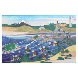 Katsushika Hokusai - Fuji aus Kanaya auf Tokaido Stoff