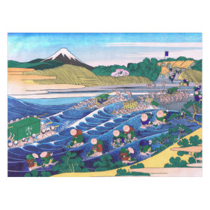 Katsushika Hokusai - Fuji aus Kanaya auf Tokaido Tischdecke