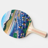 Katsushika Hokusai - Fuji aus Kanaya auf Tokaido Tischtennis Schläger (Seitenansicht)