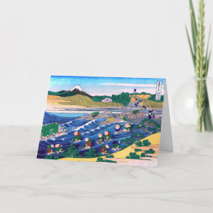 Katsushika Hokusai - Fuji von Kanaya auf Tokaido Karte