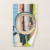 Katsushika Hokusai - Fujimigahara, Provinz Owari Badhandtuch Set (Handtuch)