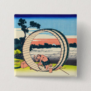 Katsushika Hokusai - Fujimigahara, Provinz Owari Button