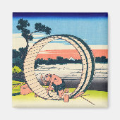 Katsushika Hokusai - Fujimigahara, Provinz Owari Magnet (Vorne)