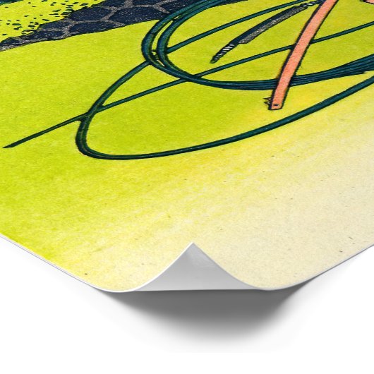 Katsushika Hokusai - Fujimigahara, Provinz Owari Poster (Ecke)