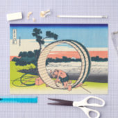 Katsushika Hokusai - Fujimigahara, Provinz Owari Seidenpapier (Handwerk)