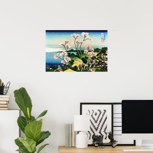 Katsushika Hokusai Goten-yama Hill, Shinagawa, t l Poster (Heimbüro)