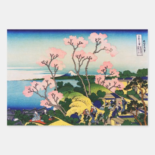 Katsushika Hokusai - Gotenyama, Tokaido, Shinagawa Geschenkpapier Set (Vorderseite)