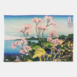Katsushika Hokusai - Gotenyama, Tokaido, Shinagawa Geschirrtuch